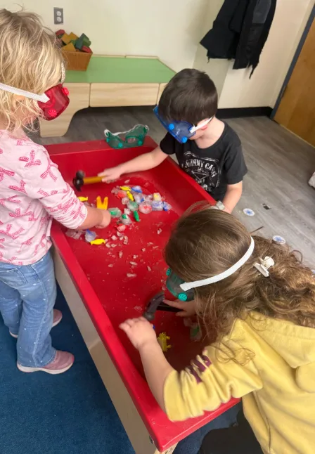 Students playing